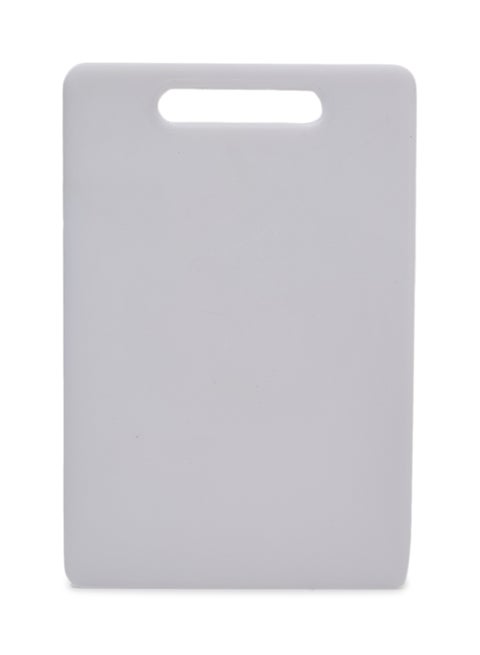 Thick Plastic Non-Slip Cutting Board With Sharpening Stone Meat Vegetable Fruit Chopping Board White 30cm