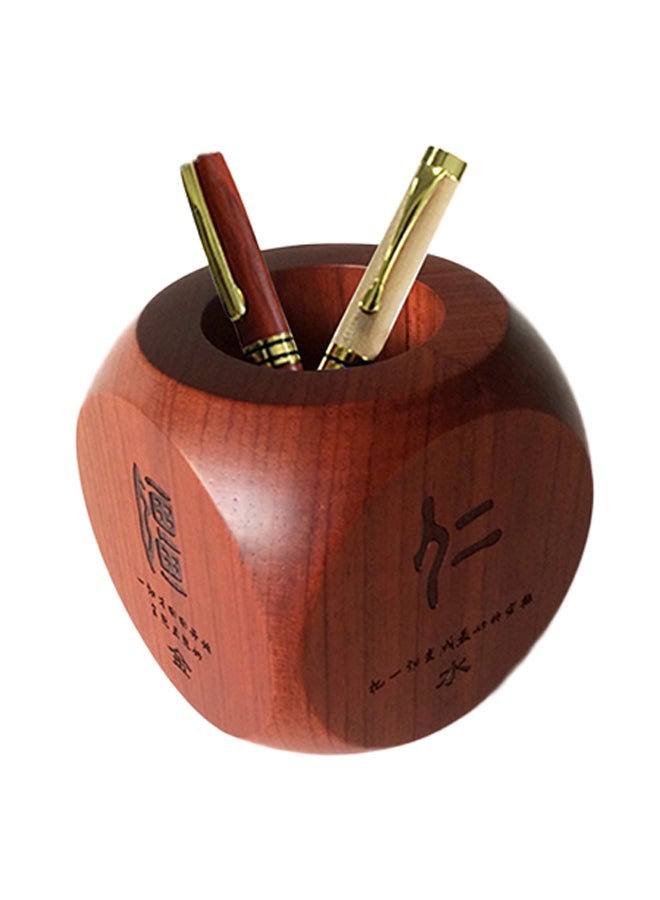 Solid Wood Business Office Artware Rosewood Pen Container Multicolour