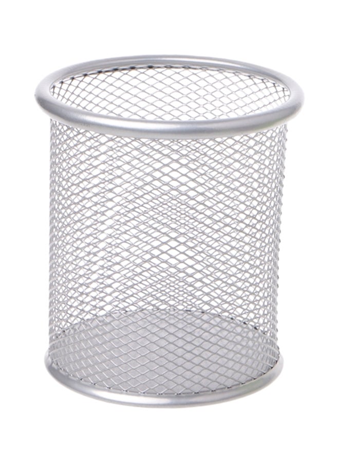 3-Piece Pen/Pencil Container Holder Set Silver