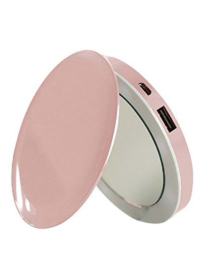 HYPER 3000.0 mAh Pearl Power Bank With LED Compact Mirror Pink - Image 4