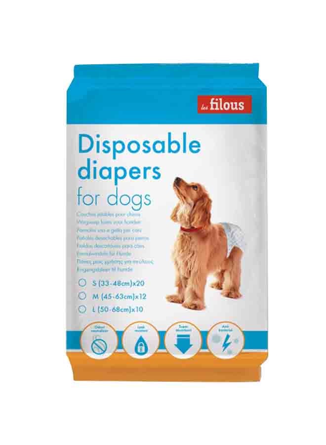 Les Filous Pet Diapers 20 Piece White Small 