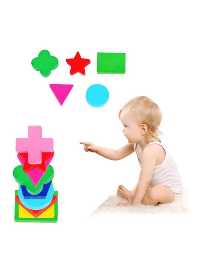 LW 9-Piece Wooden Geometry Toys Set 8ZN4JN4R  - Image 2