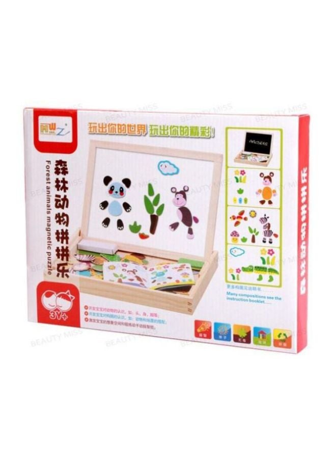 علبة الأشكال المغناطيسية مع سبورة بيضاء وسبورة سوداء - Image 2