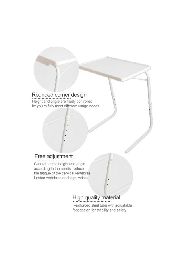 Multi-Purpose Laptop Table White 71x52x53cm - Image 3