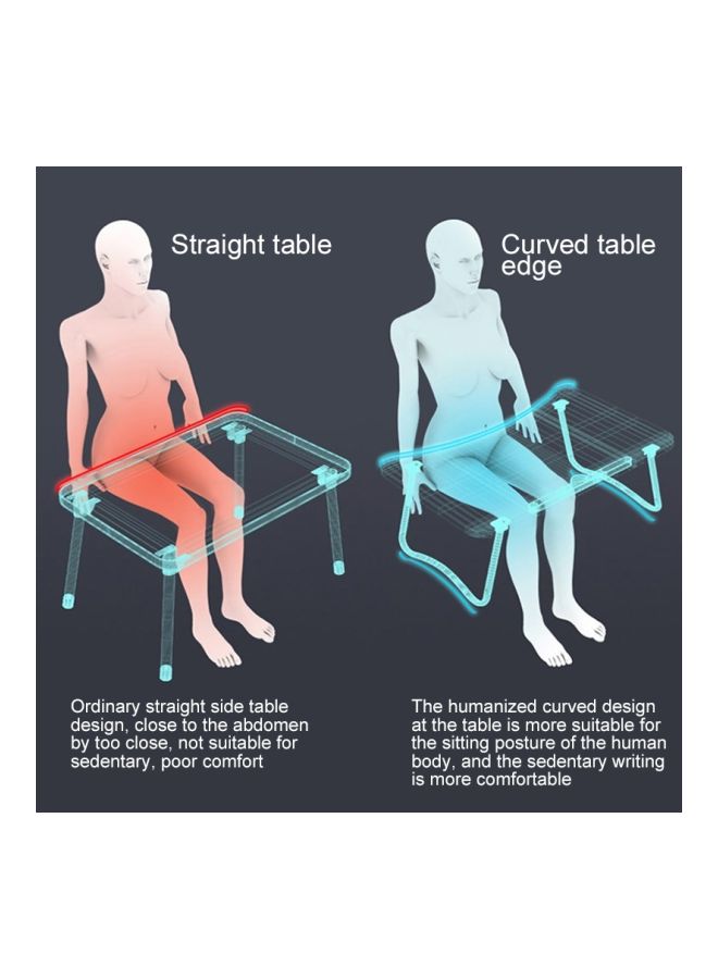 مكتب لابتوب قابل للطي بأرجل على شكل حرف W أزرق/ أبيض/أحمر - Image 5