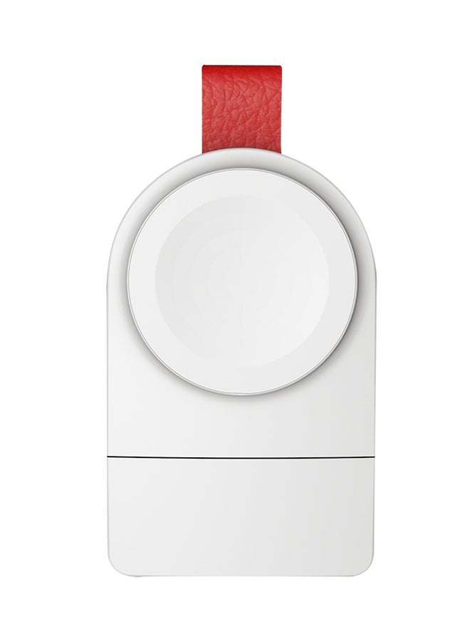 Generic - 400.0 mAh Portable Magnetic Charger Dock For Apple Watch Series 4/ 3/ 2/ 1 White - Image 1