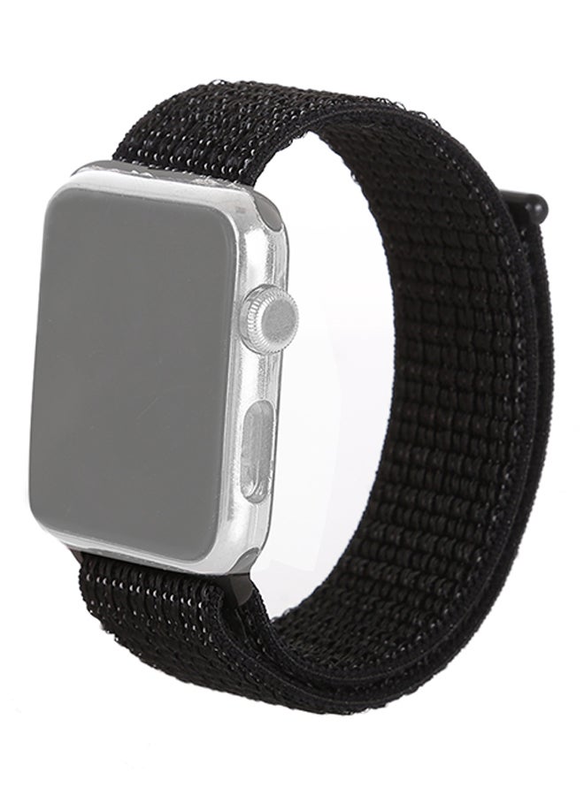 Generic - Fashion Nylon Watch Strap with Magic Stick For Apple Watch Series 4/ 3/ 2/ 1 Black - Image 1