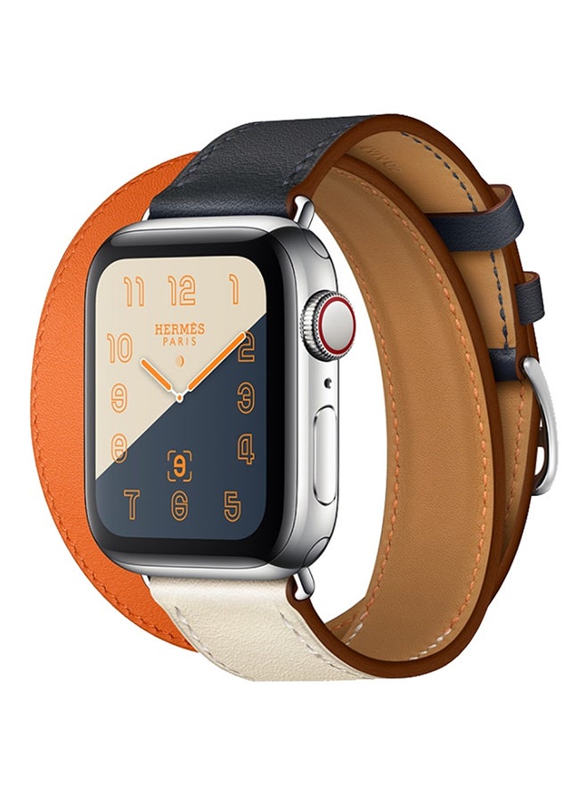 Double Loop Leather Wrist Strap Watchband for Apple Watch Series 3/ 2/ 1 Multicolour - Image 2