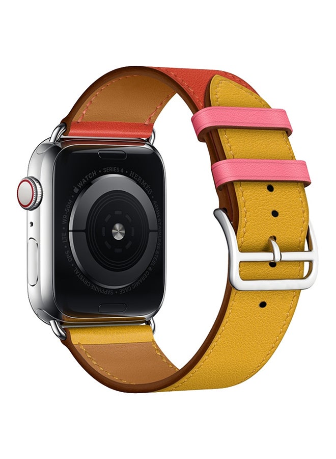 سوار ساعة للمعصم بحلقة واحدة من الجلد لساعات أبل سيريز 1/ 2/ 3 متعدد الألوان - Image 2