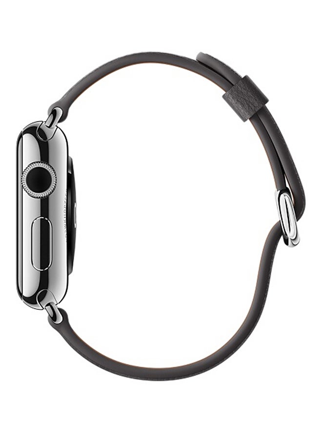 Generic - Classic Leather Wrist Strap Watch Band for Apple Watch Series 3/ 2/ 1 Grey - Image 1