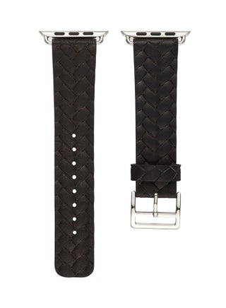 Cowhide Embossed Pattern Leather Watch Strap For Apple Watch Series 3/ 2/ 1 Black - v1569417306/N30234099A_1