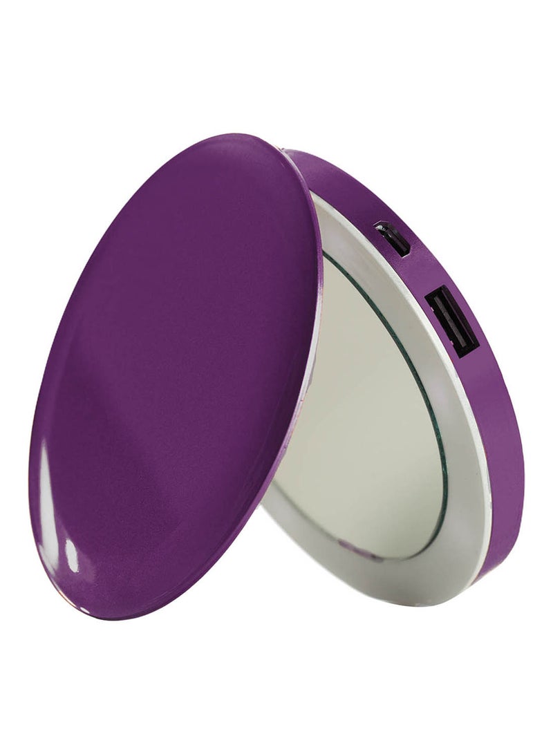 HYPER 3000.0 mAh Pearl Power Bank With LED Compact Mirror Purple - Image 4