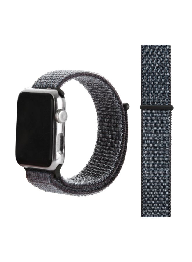 Generic - Replacement Nylon Band For Apple Watch Series 1/2/3/4 38/40mm Space Grey - Image 1