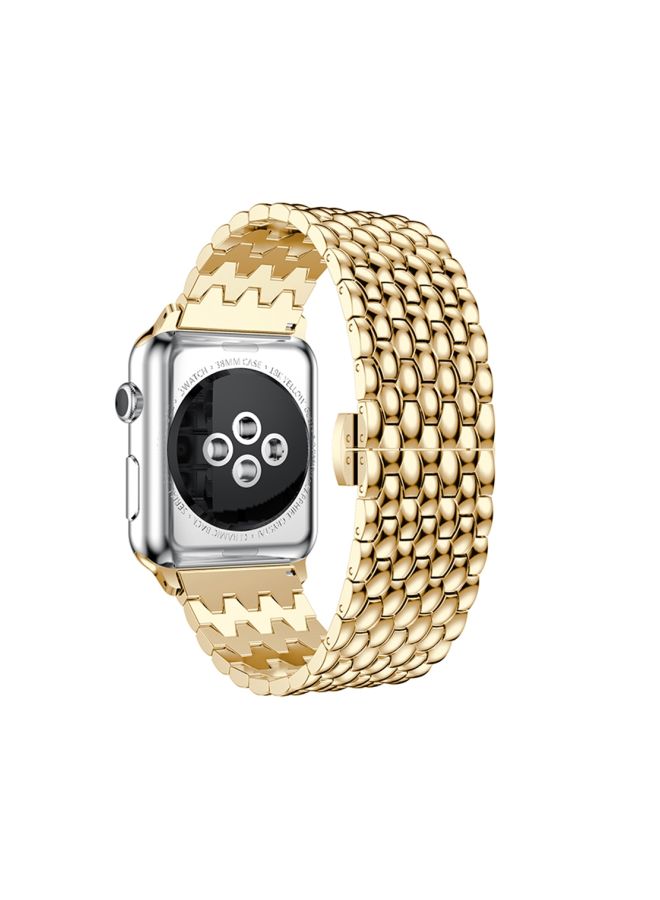 Replacement Band For Apple Watch Series 1/2/3 38mm Gold - Image 4