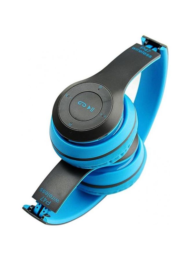 MARGOUN P47 Over-Ear Bluetooth Headphones Blue/Black - Image 2