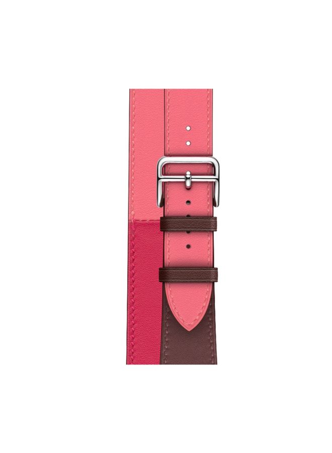 Generic - Double Loop Replacement Band For Apple Watch Series 1/2/3 38mm Pink/Purple - Image 1