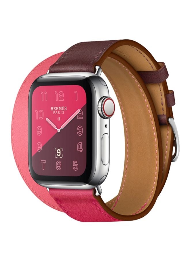 Generic - Double Loop Replacement Band For Apple Watch Series 1/2/3 38mm Pink/Purple - Image 1