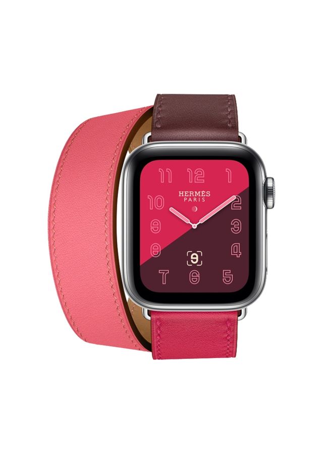 Generic - Double Loop Replacement Band For Apple Watch Series 1/2/3 38mm Pink/Purple - Image 1