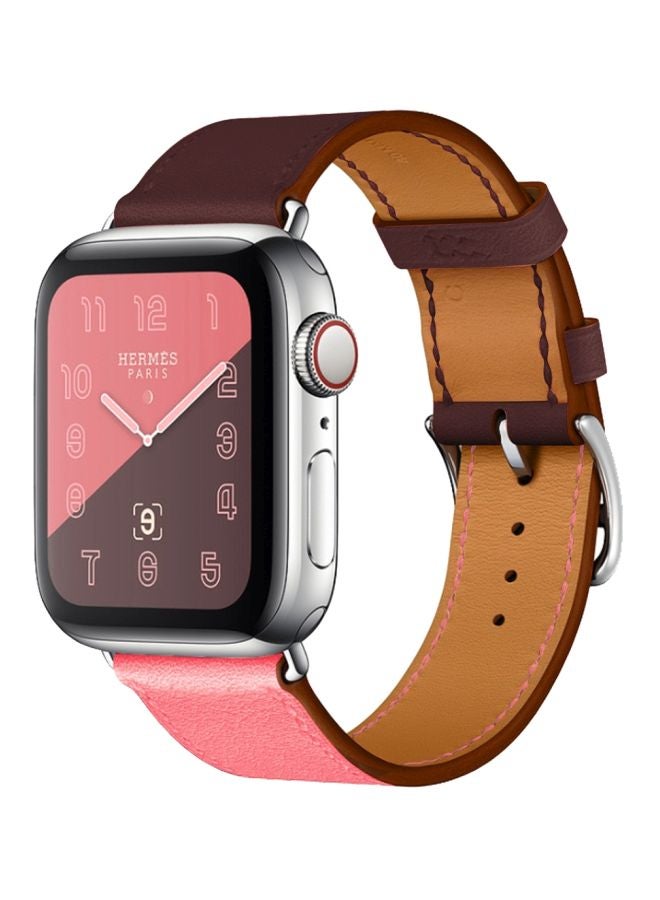 Replacement Band For Apple Watch Series 1/2/3 42mm Pink/Wine Red - Image 1