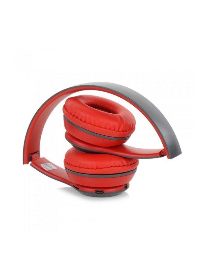 Wireless On-Ear Headphone Red/Black - Image 3