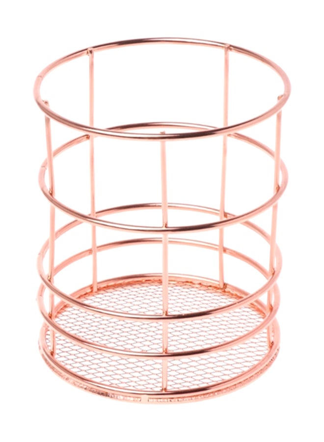 Generic Rose Gold Metal Pen Holder Pink 