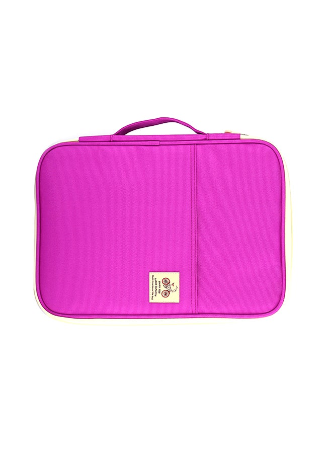 Generic Multi-Purpose Zipper Document Storage Bag Purple 