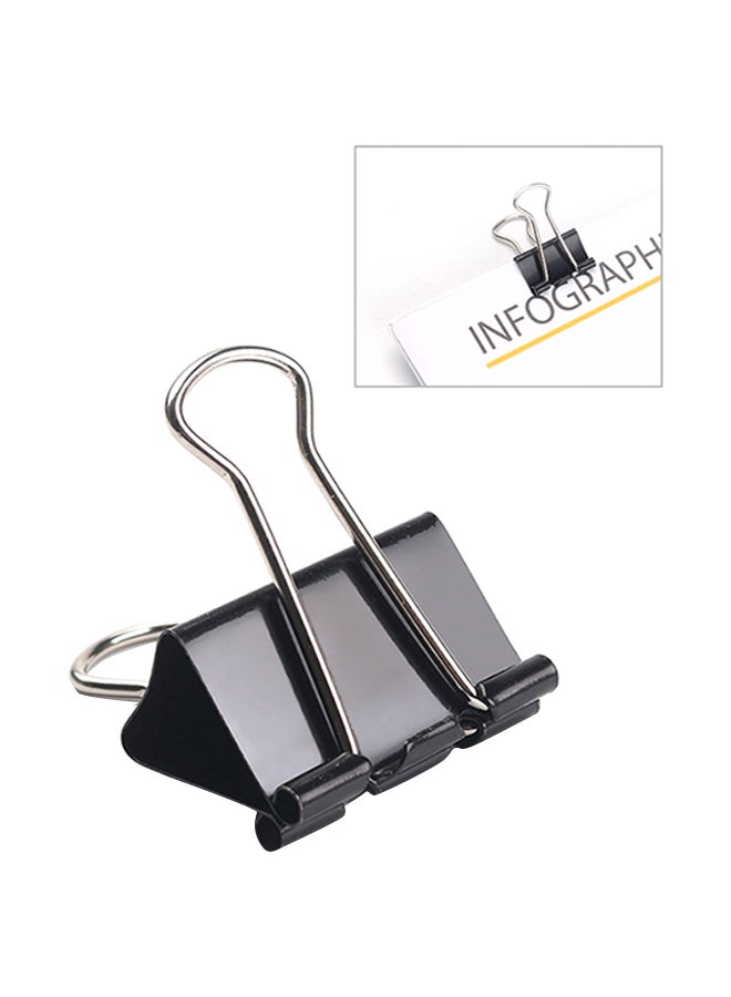 Generic 50-Piece Metal Clip Notes Letter Paper Clip Office Bind Set Black 