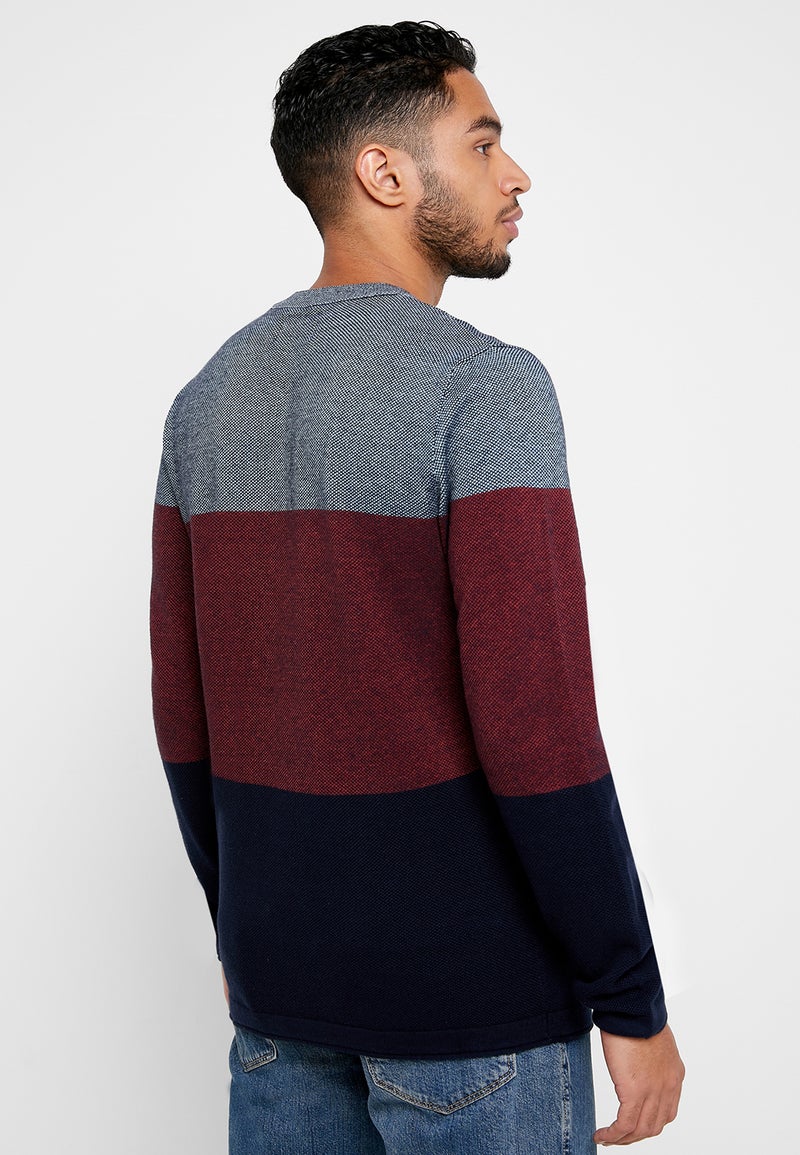 Flash Color Block Sweater Multicolour