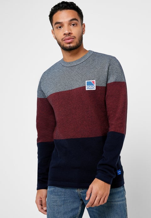 Flash Color Block Sweater Multicolour
