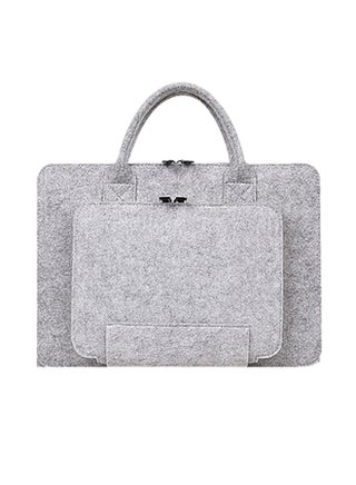 Wool Felt Laptop Bag For Apple Macbook Air Pro Grey - v1569419405/N30050180A_1