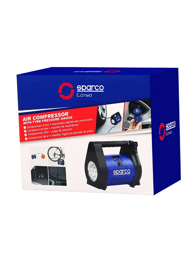 Sparco High Grade Air Compressor With Tire Pressure Gauge  - Image 3