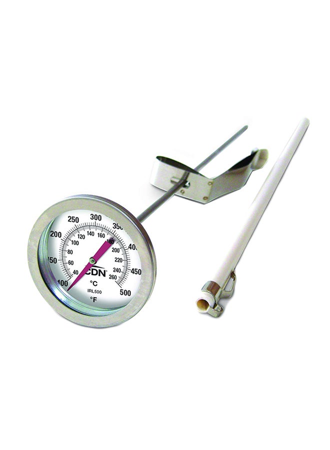 CDN Long Stem Fry Thermometer Silver 12inch - Image 1