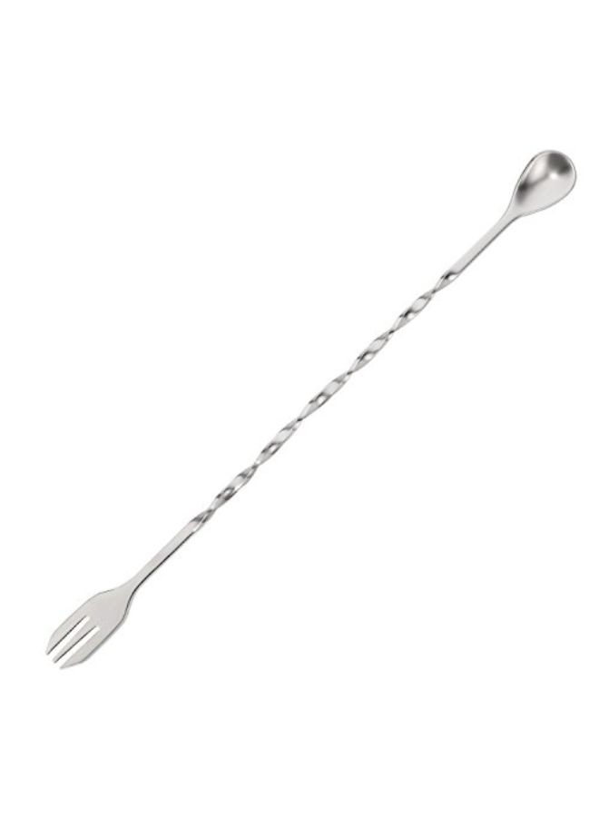 Hiware Stainless Steel Cocktail Muddler With Mixing Spoon Silver 10inch - Image 3