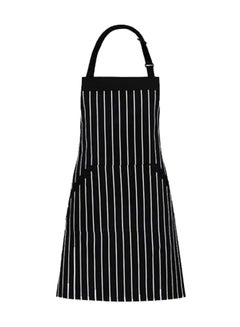 HOMWE Adjustable Bib Apron With Pocket Black 33 x 27inch  - Image 1