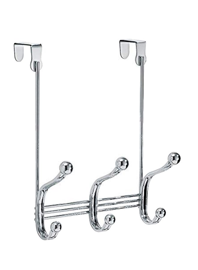 InterDesign Over The Door Organizer Rack Silver 8.38 x 5.25 x 11inch  - Image 1