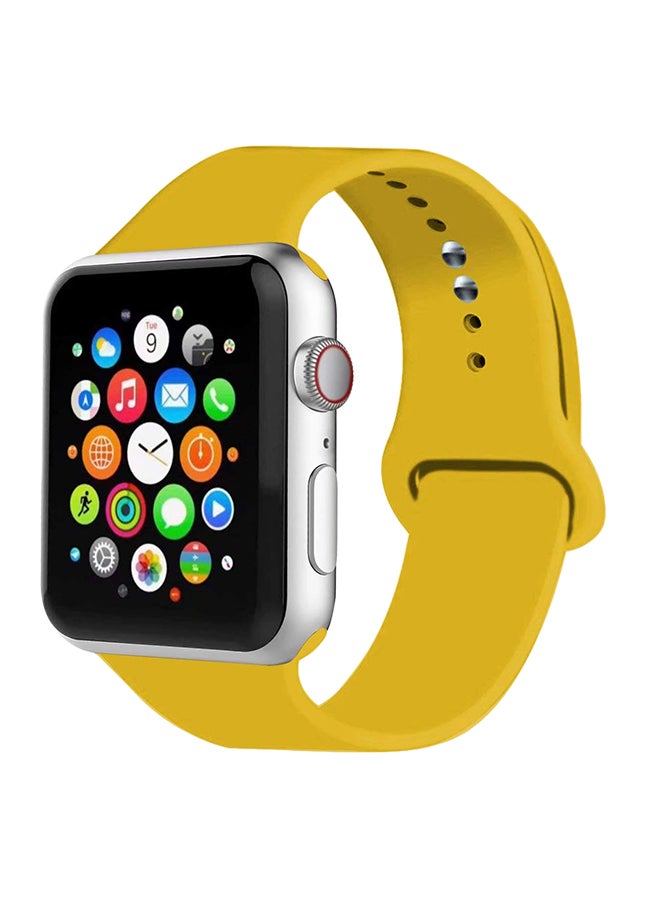 Generic - Silicone Strap Band For Apple Watch Series Yellow - Image 1