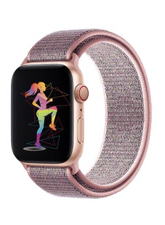 Replacement Nylon Sport Loop Band For Apple Watch Series Pink Sand