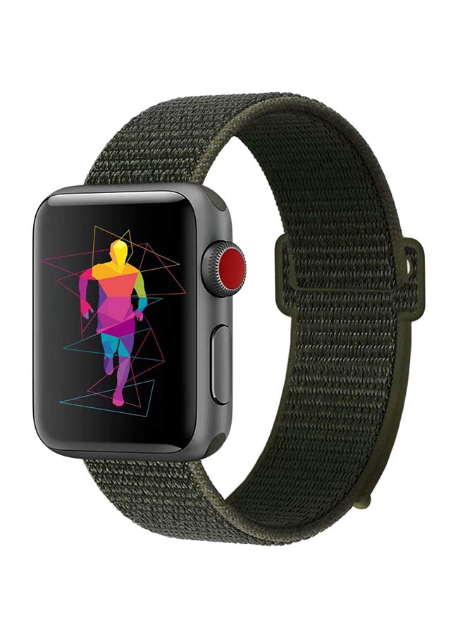 Generic - Nylon Sport Loop Band For Apple Watch Series Cargo Khaki - Image 1