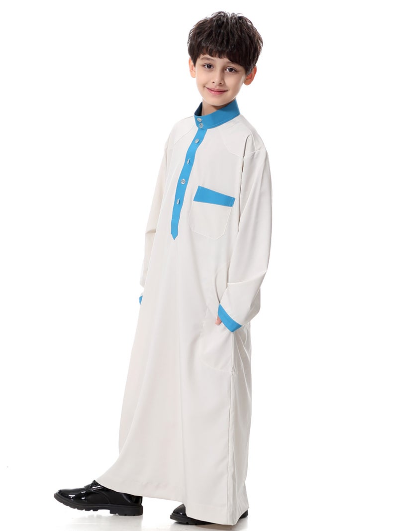 قفطان بلون سادة بيج  - Image 5