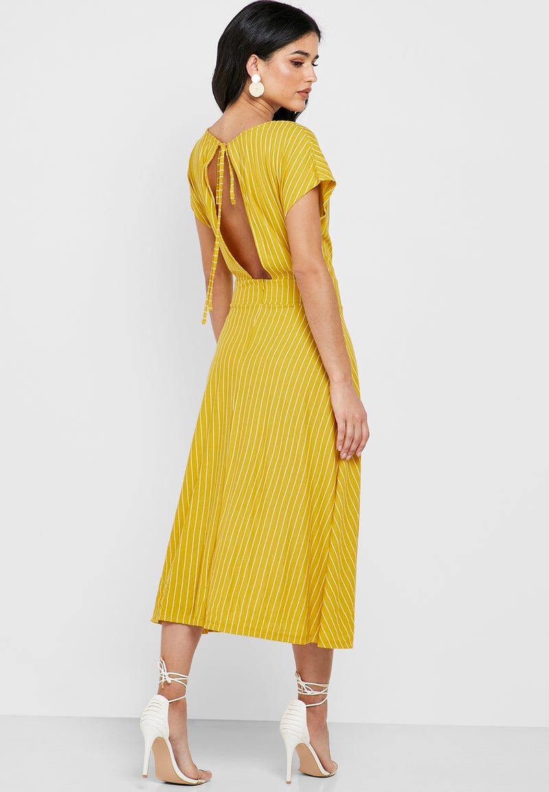 Reserved Striped Short Sleeve Dress Multicolour - Image 2