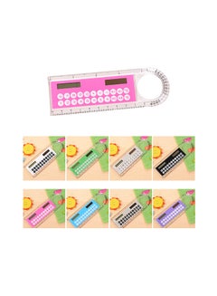 Generic Solar Mini Magnifier Multifunction Calculator Pink 