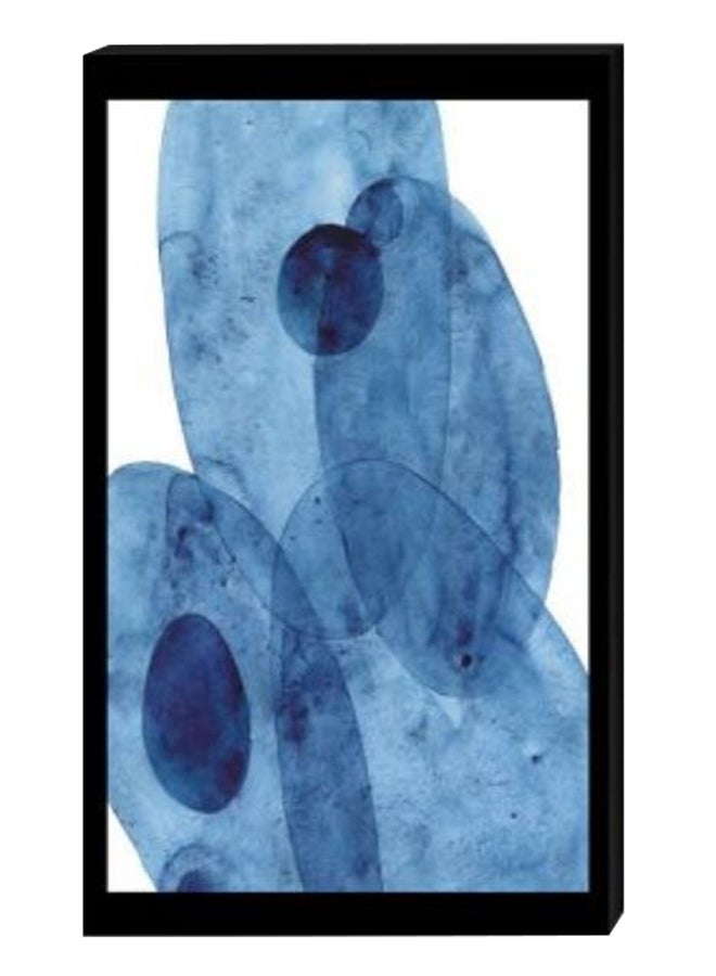 Modern Wall Decor Painting With Inner Frame Black/White/Blue