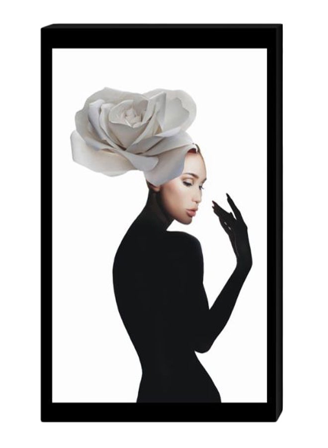 Modern Wall Decor Painting With Inner Frame Black/White/Beige 40x60cm