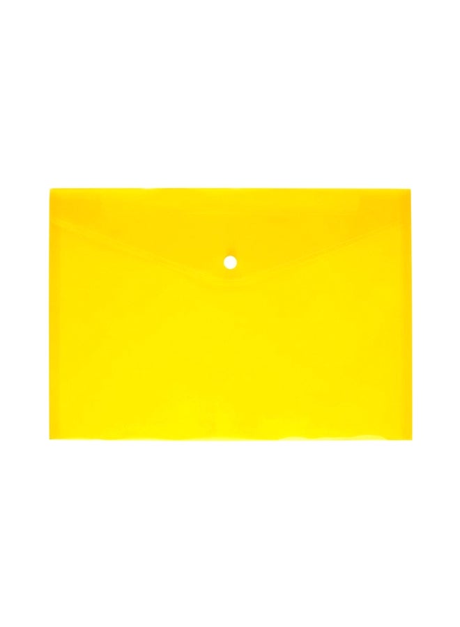 Generic 12-Piece A4 Clear Document Bag Set Yellow 