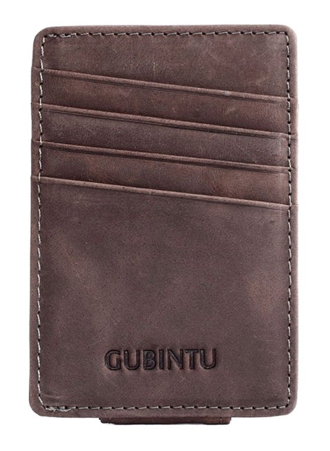 Retro Style Short Wallet Brown