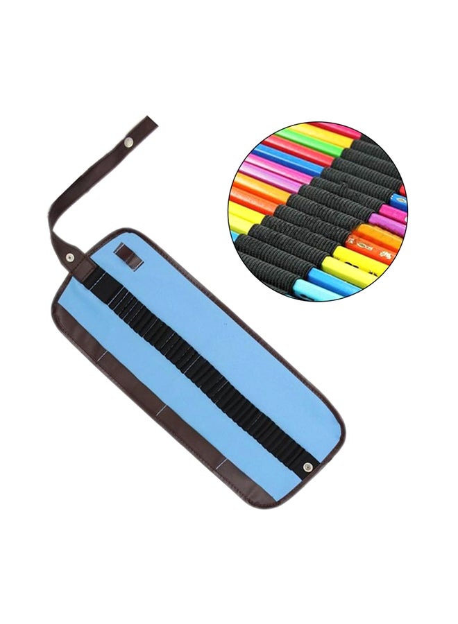 48 Hole Ethnic Style Pencil Case Blue