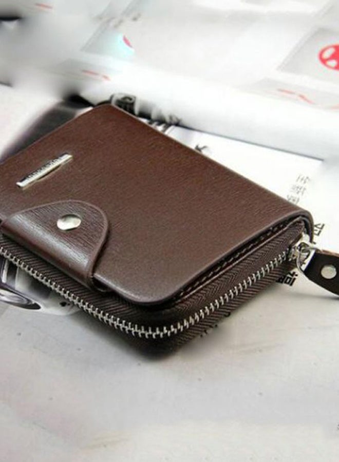 3-Fold Convenient Design Casual Wallet Coffee