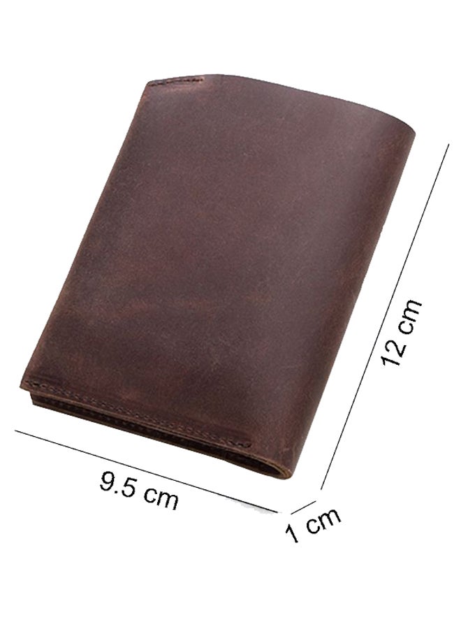 CONTACTS - 2-Fold Vintage Press Button Design Wallet Coffee - Image 1
