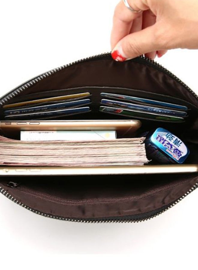 Pidengbao Multi-Functional Trendy Look Casual Clutch Brown  - Image 2