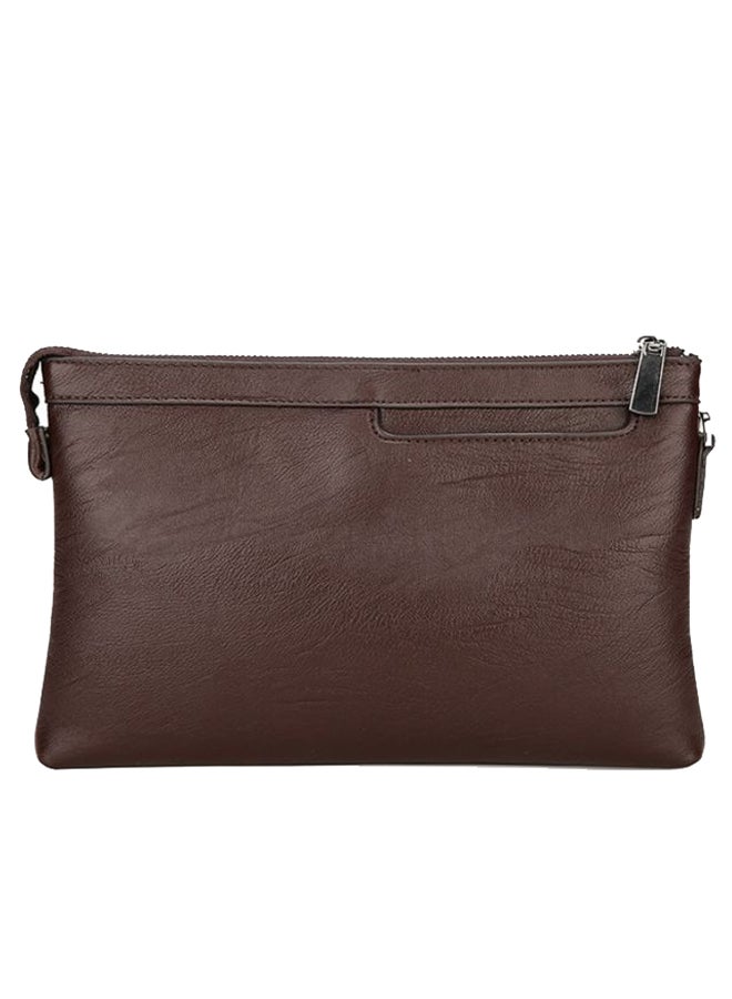 Pidengbao Multi-Functional Trendy Look Casual Clutch Brown  - Image 1